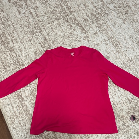 Kim Rogers Tops - Kim Rogers Fuchsia Crew Neck Top